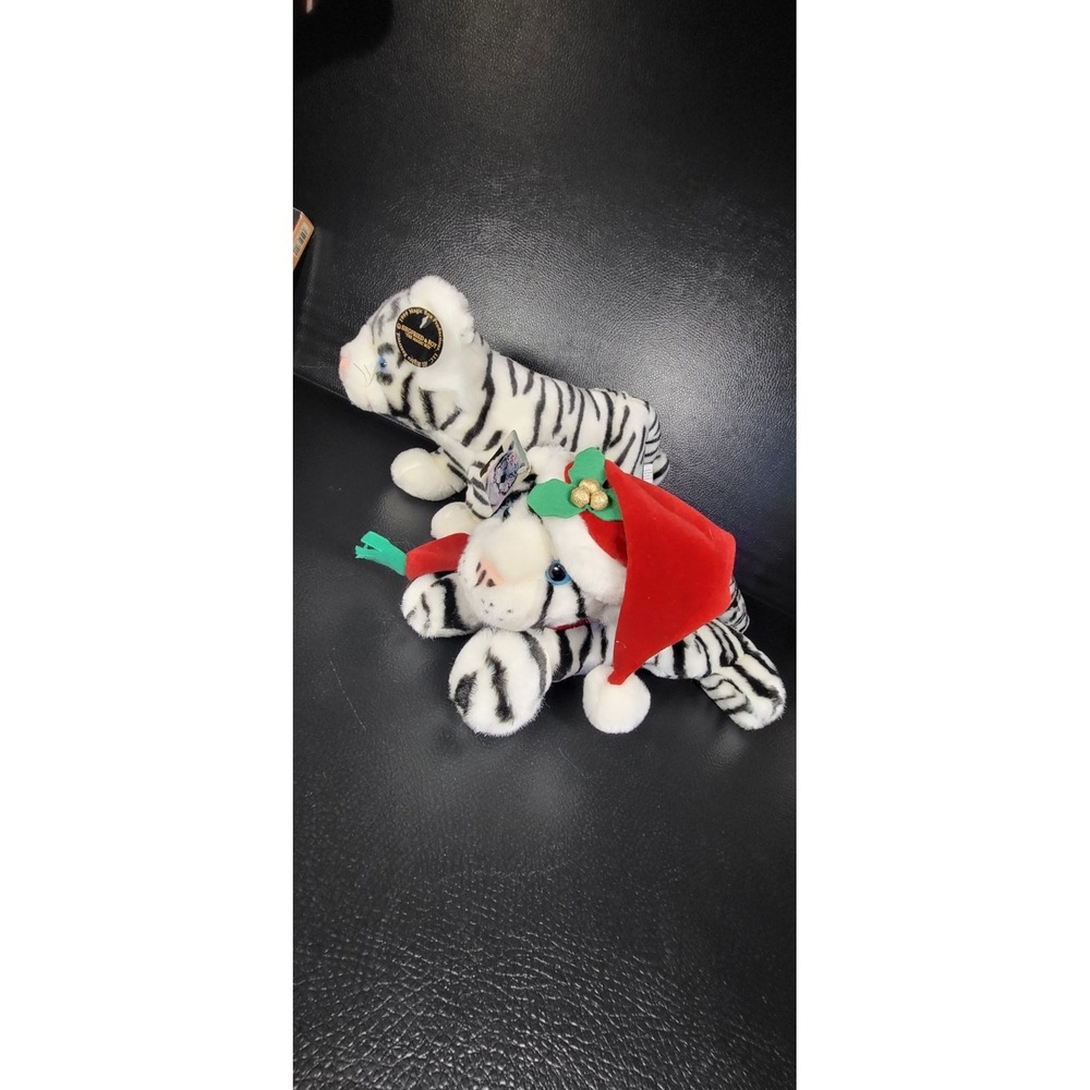 VINTAGE NEW* 2 Siegfried & Roy At The Mirage White Tigers Stuffed /WITH TAGS***